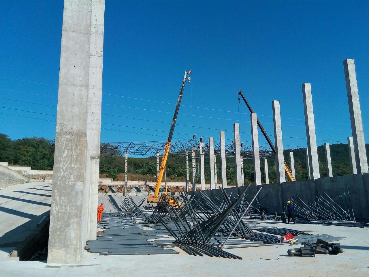 大慶威海攪拌站網架