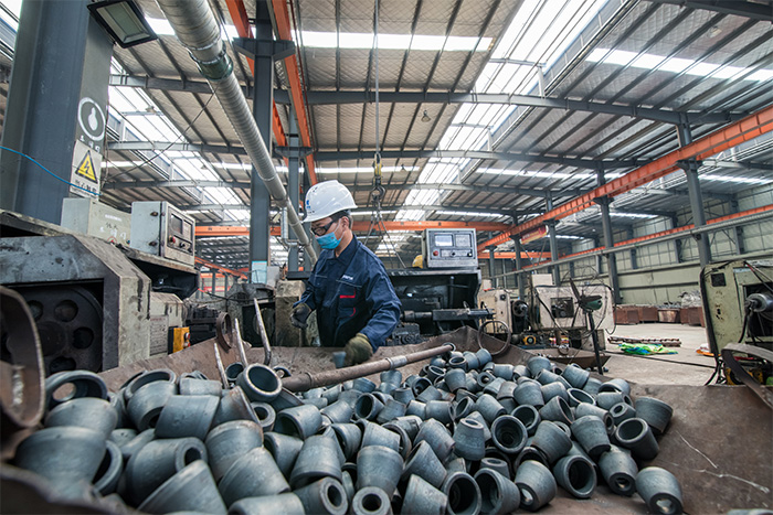 烏魯木齊網(wǎng)架配件-錐頭加工車間